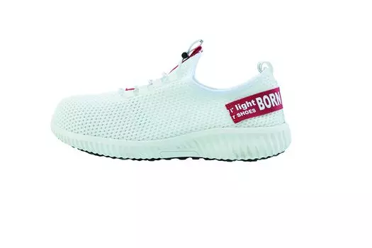 Xebec Safety Work Shoes Breathable Shock Elastic Size cm 85412, Mesh, Absorbing, Lightweight, Slip-On, Anti-Sweat, Lace, White, 25.5 белый