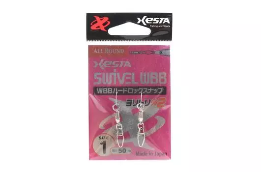 Xesta WBB Hard Lock Snap Swivel Размер 1 50 фунтов, 2 шт. (4523)
