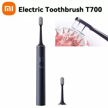 Xiaomi Электрическая зубная щетка Mijia Sonic T700, бытовая интеллектуальная водонепроницаемая мягкая щетина для мужчин и женщин, перезаряжаемая автоматическая зубная щетка для взрослых