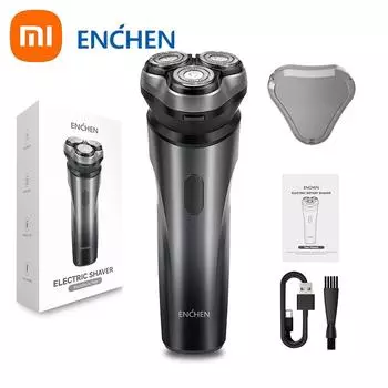 Электробритва Xiaomi ENCHEN BlackStone Max роторная 3D бритва для волос водонепроницаемая блокировка безопасности триммер для бороды чёрный