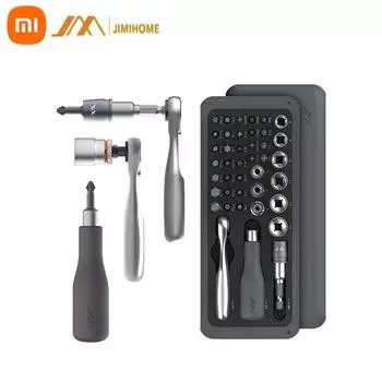 Xiaomi JIMI 41 в 1, набор отверток S2, магнитные биты, ключ с трещоткой, сменные отвертки, набор DIY, инструмент для домашнего ремонта чёрный