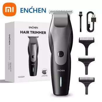 Xiaomi Машинка для стрижки волос ENCHEN Hummingbird, электрическая зарядка, детский триммер, прочная бритва чёрный