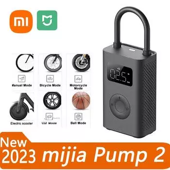 Xiaomi Mijia Air Pump 2 Boost Mini Portable Electric Air Compressor Treasure 150PSI Type-C LED Multitool Inflator для мотоцикла, автомобиля, футбола