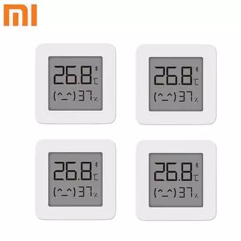 Xiaomi Mijia Bluetooth бытовые термометры 2 умный дом гигрометр электрический цифровой ЖК-сенсор экран измеритель влажности 1 Piece