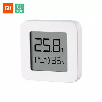 Xiaomi Mijia Bluetooth термометр 2 беспроводной интеллектуальный электрический цифровой гигрометр датчик влажности работа с Mijia APP белый