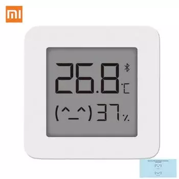 Xiaomi mijia Bluetooth термометр 2 беспроводной умный электрический цифровой гигрометр термометр работает в приложении Termometr higrometru 1pc белый