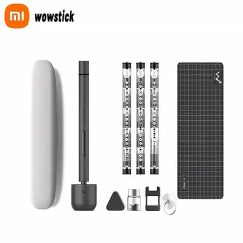 Xiaomi WOWSTICK 1F+ Набор электрических отверток Перезаряжаемая беспроводная отвертка со светодиодной подсветкой Juego de destornilladores чёрный