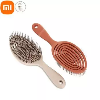 Xiaomi Youpin Xinzhi Расслабляющая эластичная массажная расческа Портативная щетка для волос Массажная щетка Волшебные щетки Расчески для головы красный