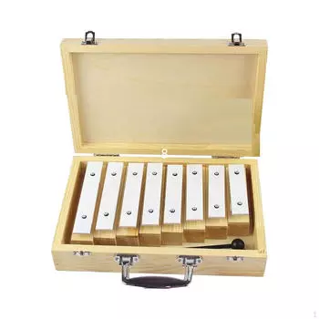 Ксилофон Glockenspiel с 8 нотами для детей с молоточками, навыки моторики