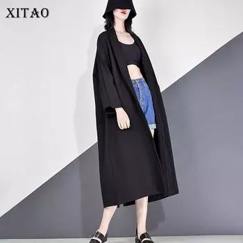 XITAO Back Повседневный женский плащ GCC3958 One Size чёрный