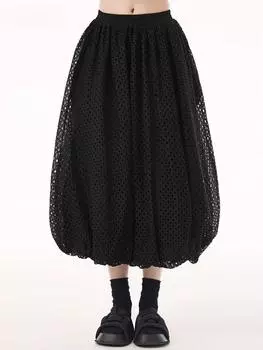 XITAO Mesh Patchwork Women Skirt GMM1372 One Size чёрный