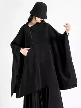 Xitao Лоскутные ленивые женские толстовки GYX1081 One Size чёрный