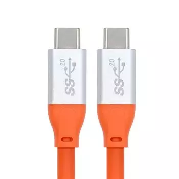 xiwai USB Gen 2 Male to USB C Male Charging and Data 20Gbps Ultra 4K Monitor USB Hyper Super Flexible Ideal for Thunderbolt 3 3.2 Type-C Cable, 1.6ft, оранжевый
