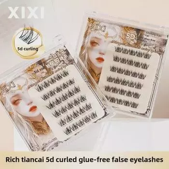 Xixi 5D Curling Glue-Free Natural Thick Segmented Comic Eyelashes