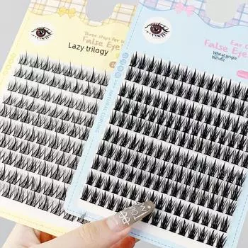 Xixi Spire Natural-Look Ультратонкие накладные ресницы на стебле: 10 рядов толстого, сегментированного пшеничного колоса для женщин