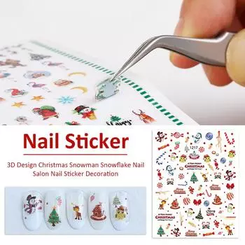 Xmas Snowflake Nail Art Sticker Self-Adhesive Manicure Tool (1217) AU