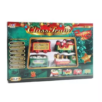 Xmas Train Set Interactive Railway Tracks Model Realistic Electric Toy Kids Family Preschool Activity Decorations