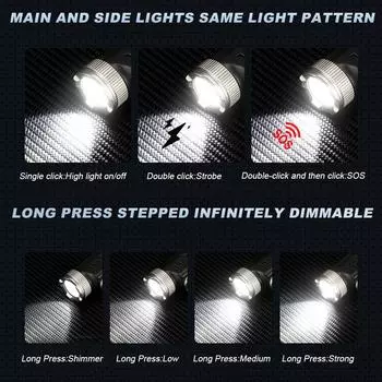 XPG Portable Flashlight Led Headlamp 7 Modes 90-degree Rotatable Strong Light Torch Waterproof Outdoor Work Light With Clip