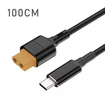 - XT60 To Type-C Charging Cable PD2.0 100W 20V 5A for ToolkitRC SC100 (100CM)