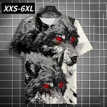 XXS-6XL Футболки больших размеров Летние уличные мужские топы Повседневные мужские топы с коротким рукавом Футболки Мужская одежда больших размеров XXS