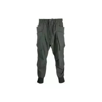 Y-3 FW21 Повседневные брюки с несколькими карманами и манжетами на шнурке, мужские брюки зеленого цвета HB3427 XS