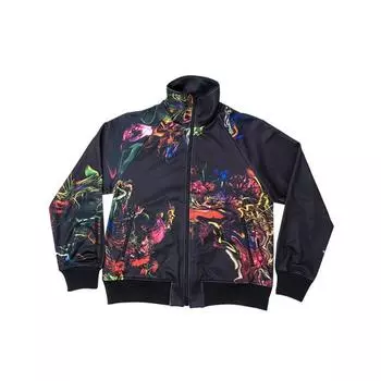 Y-3 Куртка с воротником-стойкой и принтом, мужская верхняя одежда, черная FJ0391IW