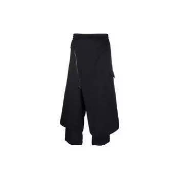 Y-3 Осень-Зима 21 Однотонные асимметричные многослойные широкие повседневные брюки мужские брюки черного цвета HB3352 XS