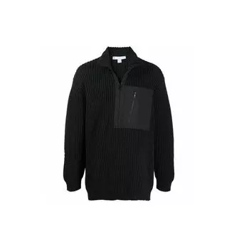 Y-3 SS21 Half-Zip Knit Cardigan Sweater Jacket Unisex Outerwear Black GK4799