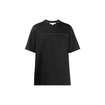 Y-3 SS21 Logo Pattern Round Neck Short Sleeve T-Shirt Men Tops Black GV6088