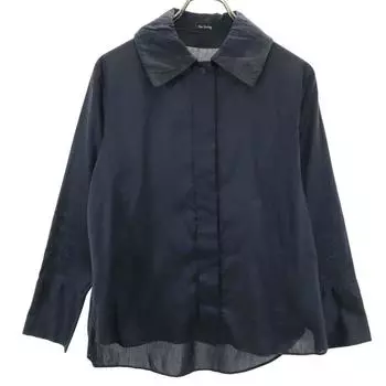 Y s for living made in Japan Long sleeve blouse Navy shirt Women Used