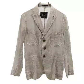 Y s Made in Japan Linen tailored jacket 1 gray Men s Used