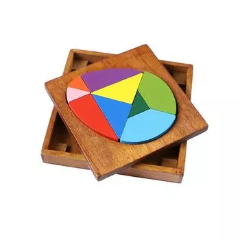 Яйцо-головоломка Tangram Rompecabezas Montessori, детские игрушки, развивающие Juguetes Y Aficiones Quebra Cabea 3D De Madeira