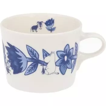 Yamakasyoten Moomin Blue Flora Ceramic Mug, 9.2 fl oz (260 ml), Flower