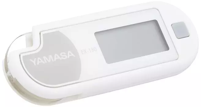 YAMASA Карманный шагомер с увеличительным стеклом EX-180W Белый