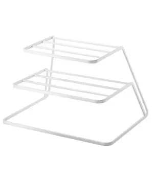 Yamazaki Jitsugyo Dish Rack Storage Tower 3 Tier White 7509 белый