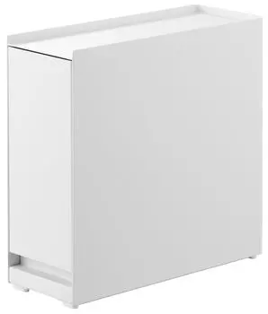 Yamazaki Jitsugyo Hidden Drawer Storage White x D35 x Tower Blindfold Hidden Storage Storage Case Регулируемая высота 1428 W12.5 ~ 64.5 H32.7cm белый