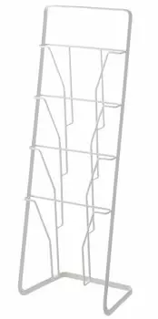 Yamazaki Jitsugyo Magazine Stand 4 Tiers White W25 x D18 x H71cm Tower Magazine Rack 6512 Approx. белый