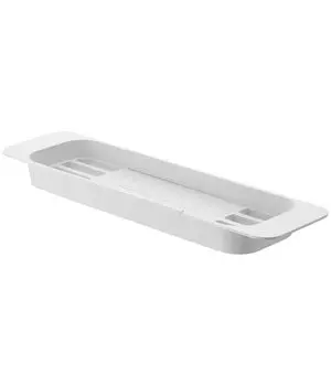 Yamazaki Jitsugyo Telescopic Bathtub Tray White Tower Bathroom Rack Bath Rack 3546 Approx. W57.5-75XD15.5XH4.5cm белый