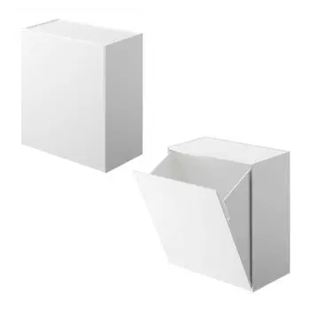 Yamazaki Jitsugyo Wall Toilet Pot Storage Case of Flap Type Toilet Pot Sanitary Box Trash Can White White 5429 x 2 & [Set 2] белый