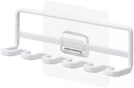 Yamazaki Tower Film Hook Toothbrush x x Floating Storage for Electric Toothbrush Product 4520 Holder, 5-Piece Set, White, Approx. W12.5 D3.5 H4cm, белый