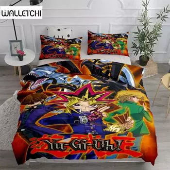 Yami Yugi Game Duvet Cover Set UK Single Double King US Twin Full Queen Size Anime Bed Linen Set EU single(135x200cm)