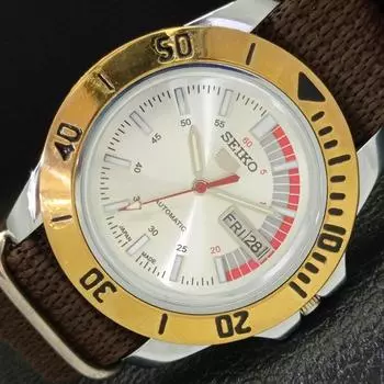 ЯПОНИЯ МУЖСКИЕ АВТОМАТИЧЕСКИЕ SEIKO 5 ВОССТАНОВЛЕННЫЕ 6309A НАРУЧНЫЕ ЧАСЫ С СЕРЕБРИСТЫМ ЦИФЕРБЛАТОМ a426522-2 RL-a426522
