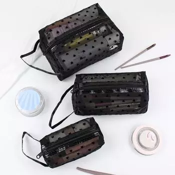 Японская и корейская сетчатая прозрачная косметичка и держатель для кистей handbag