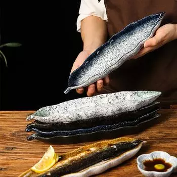Японская кухня Столовые приборы для сашими Керамическое холодное блюдо Сайра Суши Сервировочная тарелка Угорь Сашими Тарелка для десерта Поднос для закусок