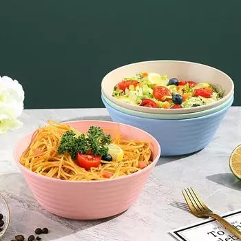 Японская миска для лапши быстрого приготовления, пригодная для мытья в микроволновой печи, большая вместимость, штабелируемая, небьющаяся, миска для риса и супа из хлопьев для столовой зелёный