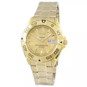 Японские мужские часы Seiko 5 Sports Automatic SNZB26 SNZB26J1 SNZB26J золотой
