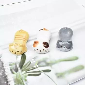 Японский счастливый кот керамический держатель палочек для еды корейский милый котенок подставка для посуды гостиная обеденный стол украшение для обеденного стола