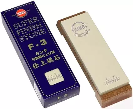 Японский точильный камень KING Finishing Stone F-3 Grit #4000 с подставкой для заточки ножей
