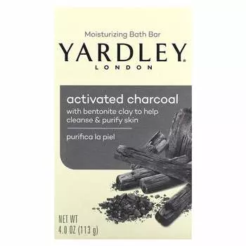 Yardley London, увлажняющее мыло для ванны, активированный уголь, 4 унции (113 г)