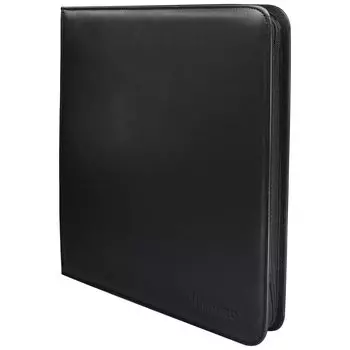 Яркая черная папка PRO-Binder с 12 карманами на молнии -